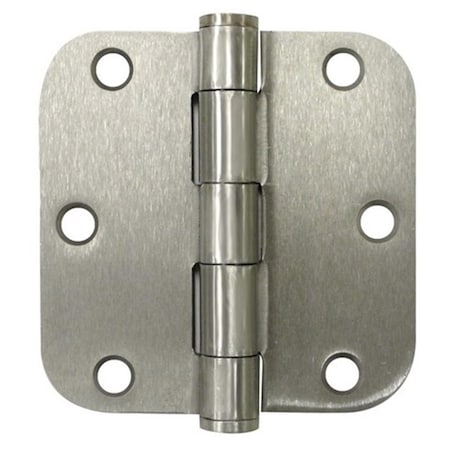 Patioplus 3.5 x 3.5 x 0.62 in. Heavy Duty Radius Hinge, Satin Nickel, Steel, 2PK PA2667215